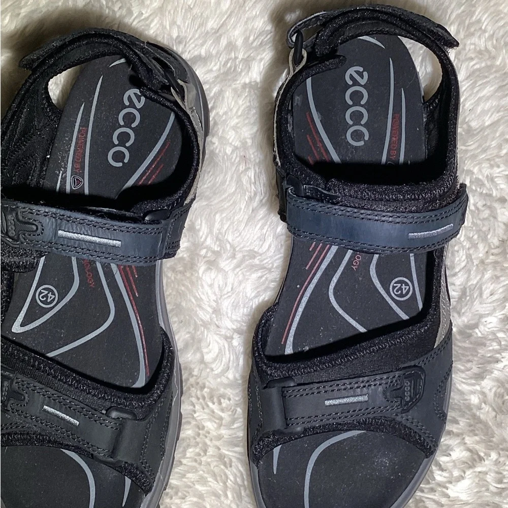 Ecco Yucatan Black Sport with Adjustable Straps sandals size 42 - Picture 4 of 11